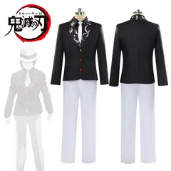 コスプレ 衣装 鬼舞辻無惨 スーツ 鬼滅の刃 アニメ風 ハロウィン 仮装 大人用服 M250802-9