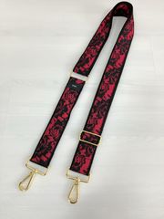 ハンドメイド＊ショルダーストラップ レース 赤(928)