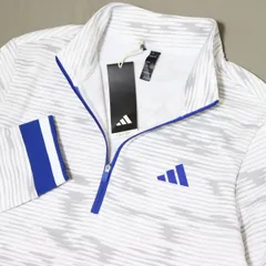 ★アディダス ゴルフ adidas GOLF 定価9900円 新品 保温 速乾 裏起毛 高機能 ハーフジップ 長袖 シャツ 白 XXL [IW3989-2XL]三 零★QWER