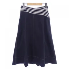 ボーダーズアットバルコニープリーツスカート黒36シーニュマチャット