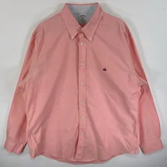 古着 ブルックスブラザーズ Brooks Brothers 長袖シャツ ワンポイント ロゴ 刺繍 ボタンダウンシャツ 1818 XL  ピンク系 無地 メンズ