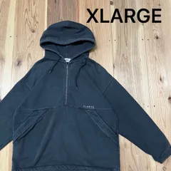 XLARGE エクストララージ ハーフジップ スウェットパーカー sweat hoodie 刺繍ロゴ 背面ビッグロゴ 肉厚 ストリート フェード 玉mc3345