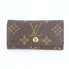 美品 ルイヴィトン モノグラム ミュルティクレ4 レザー 4連 キーケース キーリング M62631 ブラウン メンズ レディース RCE CM16-2【中古】