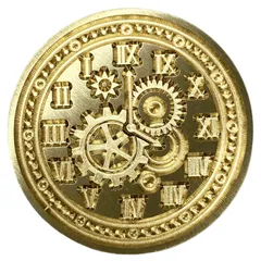 【数量限定】シーリングスタンプ ヘッド 【デザイン豊富】 シーリングワックス 25mm ヘッドのみ (01.レトロな時計)