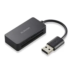 【 新品 未開封 】   エレコム メモリリーダライタ／コンパクト／ＳＤ＋ｍｉｃｒｏＳＤ＋ＣＦ対応 MR-A015XBK 未使用 送料無料のサムネイル