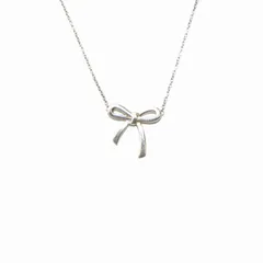 ティファニー TIFFANY & CO. ボウ リボン ネックレス ペンダント Ag925 シルバー /YI4 ■OHのサムネイル