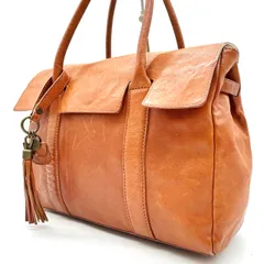 【良品】 Dakota ダコタ トートバッグ ハンドバッグ  フラップ フリンジ レザー 革 ブラウン 茶色 A4収納可能 ユニセックス 男女兼用 メンズ レディース