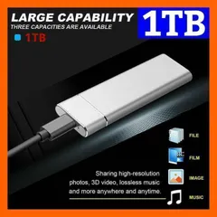 1TB 外付けSSD ドライブ  USB3.1 SSD外付け ポータブル ソリッドステート 外付けソリッドディスク Type-C SSD 耐衝撃 PC/Mac/Windows/XBox適用