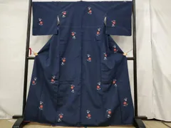 平和屋着物■上質な紬　草花文　正絹　逸品　未使用　AAAS6772st