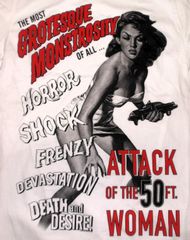 妖怪巨大女 Tシャツ 白 Attack of the 50 Foot Woman 正規品 映画Tシャツ