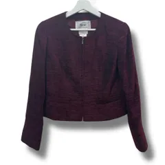 ココマーク様ルネ　Rene ツィード　ビジュー　丿ーカラージャケット　S〜M ルネ Rene ツィード ビジュー 丿ーカラージャケット S〜M