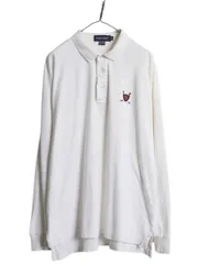 【お得なクーポン配布中!】 90s ポロゴルフ ラルフローレン 長袖 ポロシャツ メンズ XL / オールド ポロ スムース 長袖シャツ ワンポイント シンプル 大きいサイズ 白