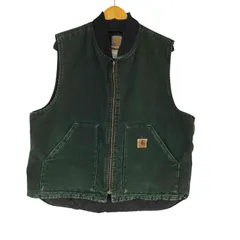 90s carhartt HTG vtg ベスト カーハート ダック グリーン 90s carhartt HTG vtg ベスト カーハート ダック グリーン