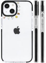 ミッフィー iPhone15 PLUS 用 ケース スマホケース アイフォン15 ミニ カバー かわいい 【全機種対応】 TPU レンズ保護 ワイヤレス充電対応 指紋防止 黒枠の透明ケース サイドデザイン 6.7インチ iPhone15 PLUS