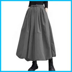 【人気商品】，【特価商品】，【特価】[Guooryvner] グオーリーブナー スカート レディース ロングスカート 春 夏 秋 冬 バルーンスカート マキシ丈 フレア かわいい ロング 無地 ゴム ポケット 大きいサイズ 裏地付き キレイめ ゆったり 春服