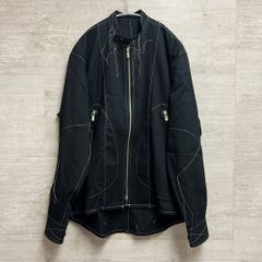 sulvam サルバム 24SS 配色ステッチジップアップジャケット ブラック sizeS 【中目黒b09】