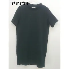 ◇ BEAUTY & YOUTH ビューティアンドユース UNITED ARROWS チェック 半袖 膝丈 ワンピース ブラック レディース  【中古】 【1110140013255】