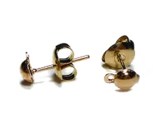 『10個』 カン付ピアス ピアスキャッチ ピアス パーツ ゴールド ハンドメイド アクセサリーパーツ 材料 金色 アクセサリー