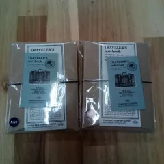 ★トラベラーズノート パスポートサイズ 限定 カード付 ブルー ２個セット