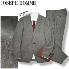 ジョセフ オム JOSEPH HOMME グレーソリッド シングル 2B スーツ セットアップ 上下 テーラードジャケット スラックスパンツ 春夏 ビジネス 通勤 46 メンズ