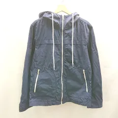 ◇ ⊇ UNIQLO ユニクロ コットン100% 長袖 マウンテンパーカー サイズL ネイビー レディース E  【1502180064388】