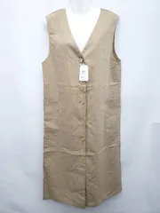 ◇ ◎ ●未使用● w closet ダブルクローゼット タグ付き 薄手 こなれ感 ロング ジレ サイズF ベージュ レディース P  【1402270018676】
