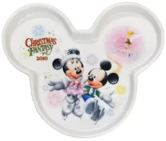 【中古】皿・茶碗 ミッキー＆ミニー＆ティンカーベル スーベニアプレート 「クリスマス・ファンタジー2010」 東京ディズニーランド限定