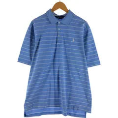 古着 ラルフローレン Ralph Lauren POLO GOLF ポロゴルフ 半袖 ボーダー ポロシャツ メンズXL相当/eaa522186