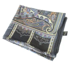 美品⭐️ETRO エトロ シフォン シルク ストールペイズリー パープル ☆ETRO☆ ストール シフォン ペイズリー柄 シルク パープル