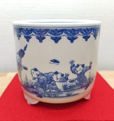 逢絢亭・新品】茶道具 茶碗 美濃焼 薩摩写 八ツ橋の図 宮地英香