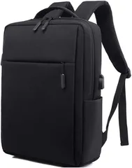 安芸熊屋 ビジネス リュック コンパクト スタイリッシュ USB充電ポート 14インチ対応 軽量 メンズ 黒 通勤 通学 出張 旅行(ブラック)