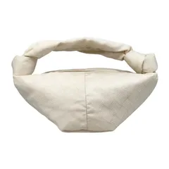 ☆E4414 ボッテガヴェネタ ハンドバッグ ダブルノット 629635 アイボリー ホワイト シルバー金具 BOTTEGA VENETA