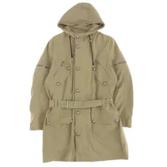 BALMAIN バルマン ジャケット S8H3054T309 ライオン ボタン フード付き ジップ コート ベージュ系 48【中古】のサムネイル