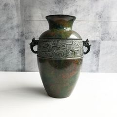【加茂市のまだまだ使えるもの】壺 花瓶 置物 銅製 中華風 アンティーク 大きめ