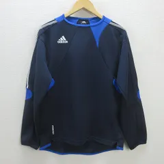 H■アディダス/adidas 長袖スポーツウェア トレーニングウェア【S】黒青/MENS■82【中古】