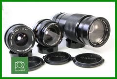 【動作保証・点検済】良品セット■Canon FD 300mm F5.6 S.C.+FD 28mm F3.5 S.C.+FD 28mm F3.5 S.C.■絞り完動■1868