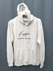 ◇ Θ KAPPA カッパ ロゴ　ポケット 長袖 プルオーバー　パーカー サイズL ベージュ メンズ P  【1410160011676】