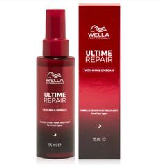 【 送料無料★新品・未使用 】 WELLA《 アルタイム リペア ミラクルナイトトリートメント 95ml 》ヘアミルク 洗い流さないトリートメント アウトバス ダメージ補修 ダメージケア ブリーチ毛 ヘアカラー ULTIME REPAIR ウエラ WELLA