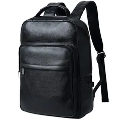 [Ariga] リュック メンズ 本革 牛革 15.6インチPC収納 A4 レザー 大容量 多機能 革 リュックサック バックパック ビジネスリュック 人気 通勤 出張 旅行 ブラック