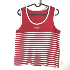 ピンクハウス PINK HOUSE ノースリーブ 赤 ボーダー Lサイズ 871140のサムネイル