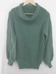 ◇ CROLLA クローラ モヘア混 タートルネック 長袖 ニット セーター モスグリーン系 レディース メンズ P  【1307150012365】