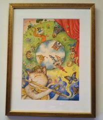 原画】『雑貨屋ナッツ』（チワワ 犬 パステル画 絵画） チワワ】うちの
