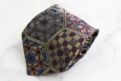 ジャンニ・ヴェルサーチ ブランド ネクタイ シルク 格子柄 花柄 総柄 PO メンズ カーキ Gianni Versace 【中古】