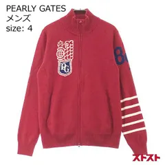 PEARLY GATES パーリーゲイツ カシミヤニットジップジャケット レッド系 4 ［240101049029］