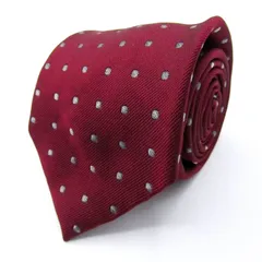パーフェクトスーツ ブランドネクタイ 総柄 ドット メンズ ワインレッド P.S.FA 【中古】
