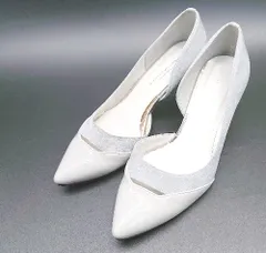 ◇ 美品 UNITED ARROWS　GREEN LABEL RELAXING エナメル スウェード 切り替え レディース パンプス 22.5ｃｍ グレー 女 E  【1301260040775】