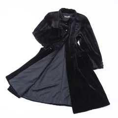 美品✨ ブラックグラマ×ナカムラファー　ミンク 毛皮　ポンチョ　コート　ファー ブラックグラマ ミンク コート ロング 着丈89cm ブラック