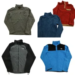 古着卸 まとめ売り ノースフェイス フリース 5枚セット (メンズ S ) フルジップ 切替え スタンドカラー ドローコード 中古 古着 NB8976