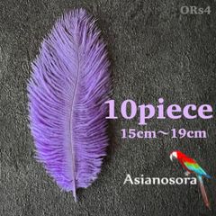 ◾️⭐︎【ORs4ラベンダー】10本15-19cm オーストリッチ フェザー 羽根