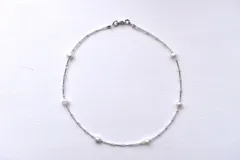 ネックレス　チョーカー　ビーズ　淡水パール　結婚式　金アレ対応　入学式　成人式